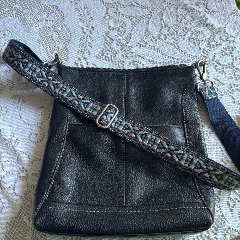 Stylish Black Leather Crossbody Bag